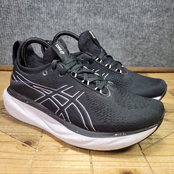 Asics Gel-Nimbus 25 Women's Size 8.5 Athletic Running Shoes Sneakers Black Mesh - Picture 1 of 12